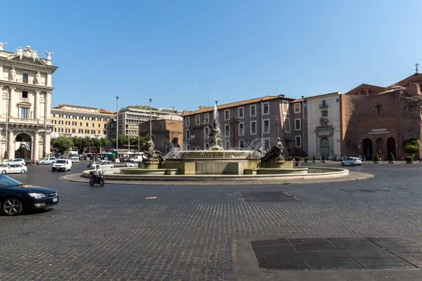 Roma Italia Junio 2017 Increíble Vista Plaza Della Repubblica Roma — Foto de Stock