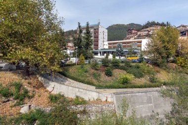 Devin, Bulgaristan - 13 Ekim 2018: Spa Merkezi tesisinin Devin, bölge Smolyan, Bulgaristan