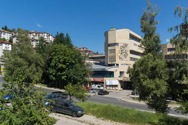 Smolyan Bulgária Agosto 2018 Vista Panorâmica Novo Centro Cidade Smolyan — Fotografia de Stock