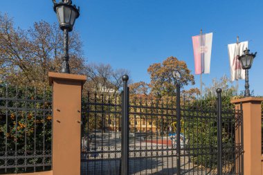 Novi Sad, Voyvodina, Sırbistan - 11 Kasım 2018: Jovan Jovanoviç Zmaj dilbilgisi lise içinde şehir, Novi Sad, Voyvodina, Sırbistan
