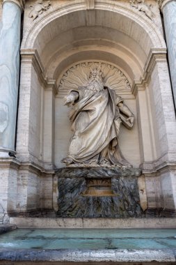 Rome, İtalya - 22 Haziran 2017: Çeşme Musa'nın (Çeşme Acqua Felice) İtalya Roma şehir görünümünü şaşırtıcı
