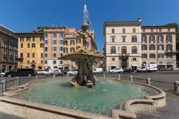 Rome Olaszország 2017 Június Csodálatos Kilátás Nyílik Triton Kút Piazza — Stock Fotó