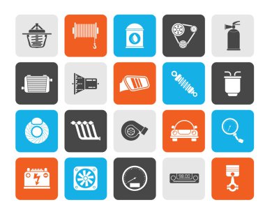 Araba parçası ve Hizmetleri simgeler 2 - vektör Icon set