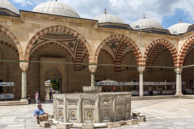 Edirne, Türkiye - 26 Mayıs 2018: 1569 ve 1575 Selimiye Camii Edirne şehri, Doğu Trakya, Türkiye'de arasında inşa