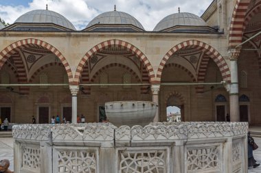 Edirne, Türkiye - 26 Mayıs 2018: 1569 ve 1575 Selimiye Camii Edirne şehri, Doğu Trakya, Türkiye'de arasında inşa