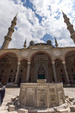 Edirne, Türkiye - 26 Mayıs 2018: 1569 ve 1575 Selimiye Camii Edirne şehri, Doğu Trakya, Türkiye'de arasında inşa