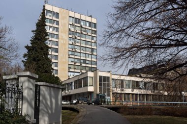 Plovdiv, Bulgaristan - 30 Aralık 2016: Orta meydanda Şehir Plovdiv, Bulgaristan