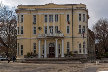 Plovdiv, Bulgaristan - 30 Aralık 2016: Bina, askeri kulüp Şehir Plovdiv, Bulgaristan