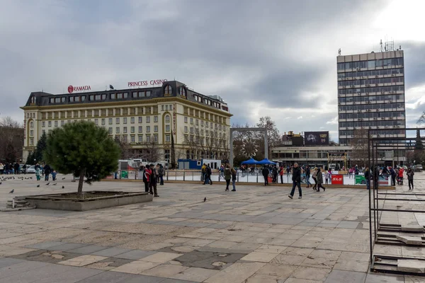 Plovdiv Bulgaria December 2016 Central Square City Plovdiv Bulgaria — Stock Photo, Image