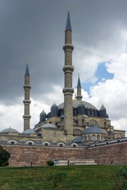 Edirne, Türkiye - 26 Mayıs 2018: Dış görünümü Selimiye cami inşa 1569 ve 1575 arasında şehir, Edirne'Doğu Trakya, Türkiye