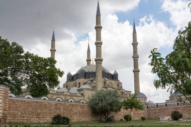 Edirne, Türkiye - 26 Mayıs 2018: Dış görünümü Selimiye cami inşa 1569 ve 1575 arasında şehir, Edirne'Doğu Trakya, Türkiye