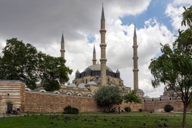 Edirne, Türkiye - 26 Mayıs 2018: Dış görünümü Selimiye cami inşa 1569 ve 1575 arasında şehir, Edirne'Doğu Trakya, Türkiye
