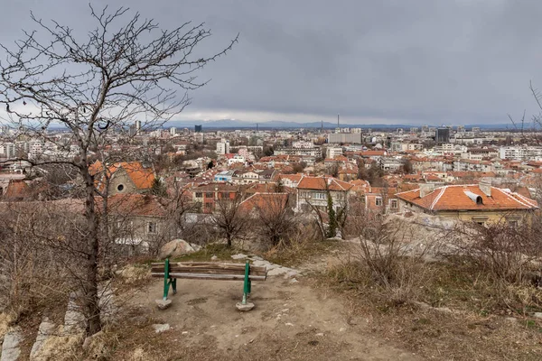 Plovdiv Bulgarie Décembre 2016 Vue Panoramique Ville Plovdiv Depuis Colline — Photo