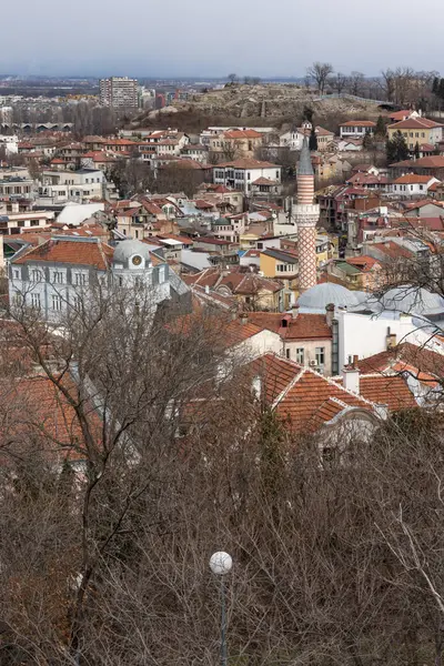 Plovdiv Bulgaria Diciembre 2016 Vista Panorámica Ciudad Plovdiv Desde Colina — Foto de Stock