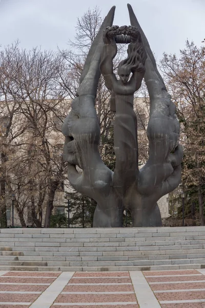 Plovdiv Bulgaria December 2016 Monument Unification Bulgaria City Plovdiv Bulgaria — Stock Photo, Image