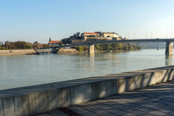 Novi Sad Vojvodina Serbia November 2018 Danube River Passing City — Stock Photo, Image