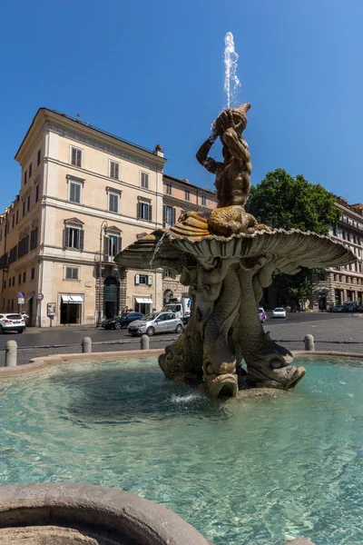 Roma Italia Giugno 2017 Splendida Vista Sulla Fontana Del Tritone — Foto Stock