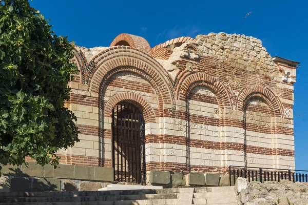 Nessebar Bulgária Agosto 2018 Ruínas Igreja Antiga São João Aliturgetos — Fotografia de Stock