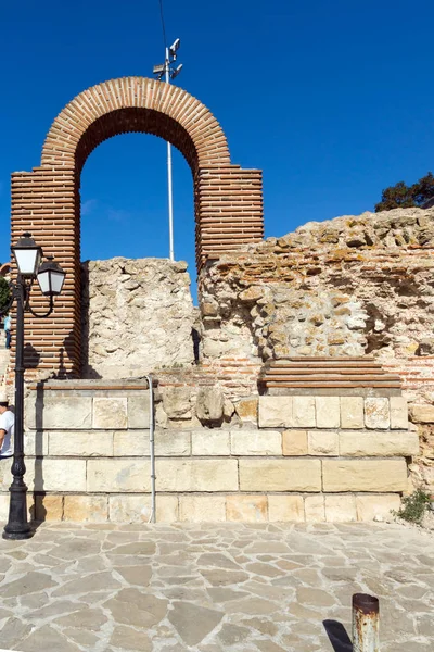 Nessebar Bulgaria Agosto 2018 Ruinas Del Antiguo Teatro Casco Antiguo —  Fotos de Stock