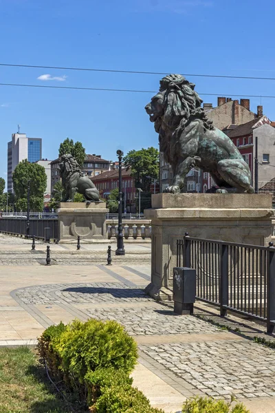 Szófia Bulgária Május 2018 Panoráma Lion Híd Vladaya Folyón Szófia — Stock Fotó