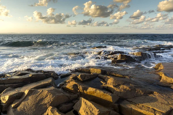 Amazing Sunset Landscape Rocks Coastline Chernomorets Burgas Region Bulgaria — Stok Foto