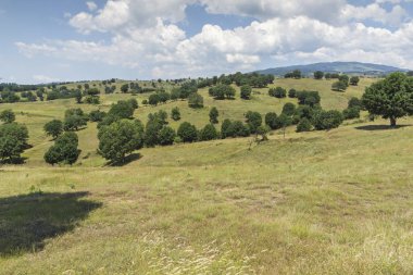 Muhteşem manzara Ograzhden dağ, bölge Yukarı Cuma, Bulgaristan