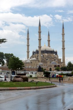 Edirne, Türkiye - 26 Mayıs 2018: Dış görünümü Selimiye cami inşa 1569 ve 1575 arasında şehir, Edirne'Doğu Trakya, Türkiye