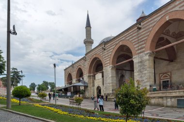 Edirne, Türkiye - 26 Mayıs 2018: Eski Camii Camii Edirne şehri, Doğu Trakya, Türkiye'nin merkezi