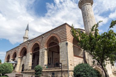 Edirne, Türkiye - 26 Mayıs 2018: Eski Camii Camii Edirne şehri, Doğu Trakya, Türkiye'nin merkezi