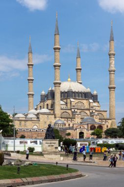 Edirne, Türkiye - 26 Mayıs 2018: Dış görünümü Selimiye cami inşa 1569 ve 1575 arasında şehir, Edirne'Doğu Trakya, Türkiye