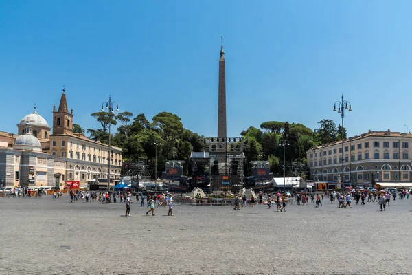 Rome Italy June 2017 Amazing Panorama Piazza Del Popolo City — Stock Photo, Image