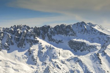 Todorka tepe, Bulgaristan üzerinden Pirin Dağı Kış manzarası