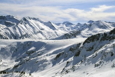 Todorka tepe, Bulgaristan üzerinden Pirin Dağı Kış manzarası