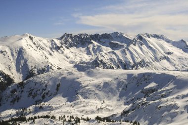 Todorka tepe, Bulgaristan üzerinden Pirin Dağı Kış manzarası