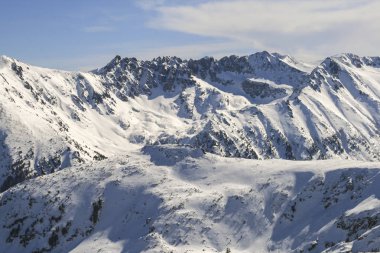 Todorka tepe, Bulgaristan üzerinden Pirin Dağı Kış manzarası