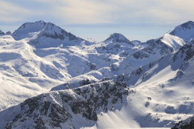 Todorka tepe, Bulgaristan üzerinden Pirin Dağı Kış manzarası