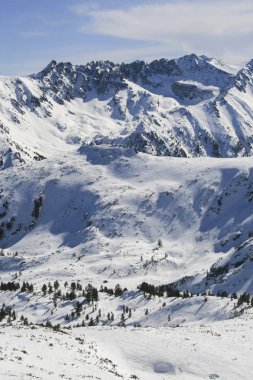 Todorka tepe, Bulgaristan üzerinden Pirin Dağı Kış manzarası