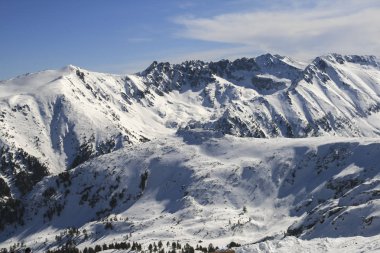 Todorka tepe, Bulgaristan üzerinden Pirin Dağı Kış manzarası