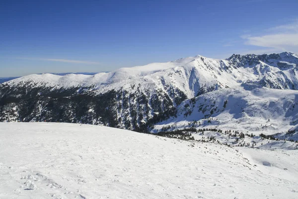 Зимовий Пейзаж Гір Пірін Від Вершини Todorka Болгарія — стокове фото