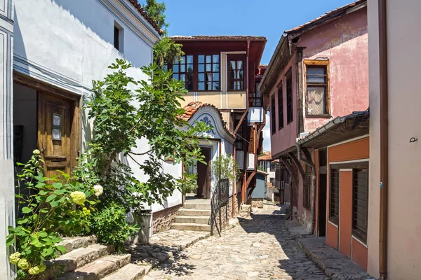 Plovdiv Bulgarie Juillet 2018 Rue Maisons Période Renouveau Bulgare Dans — Photo