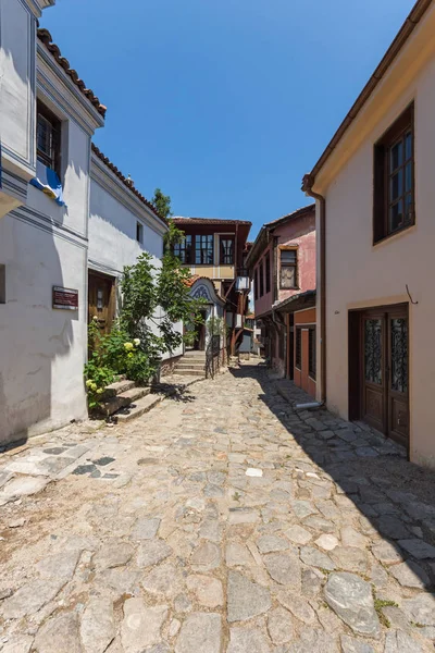 Plovdiv Bulgaria July 2018 Street Houses Period Bulgarian Revival Old — Stock Photo, Image