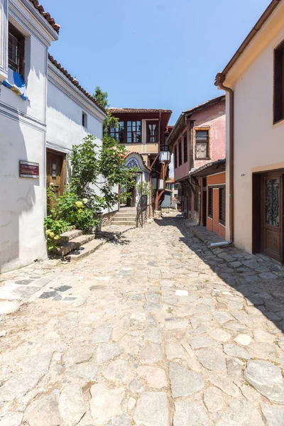 プロヴディフ ブルガリア 2018 ストリートとプロヴディフ ブルガリアの都市の古い町のブルガリア民族復興期の家屋 — ストック写真
