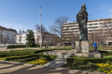 Sofia, Bulgaristan - 17 Mart 2018: Bina Milli Kütüphane St. Cyril ve Methodius Sofya, Bulgaristan