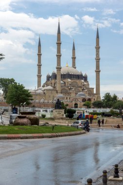 Edirne, Türkiye - 26 Mayıs 2018: Dış görünümü Selimiye cami inşa 1569 ve 1575 arasında şehir, Edirne'Doğu Trakya, Türkiye