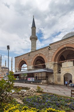 Edirne, Türkiye - 26 Mayıs 2018: Eski Camii Camii Edirne şehri, Doğu Trakya, Türkiye'nin merkezi