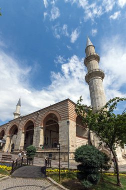 Edirne, Türkiye - 26 Mayıs 2018: Eski Camii Camii Edirne şehri, Doğu Trakya, Türkiye'nin merkezi