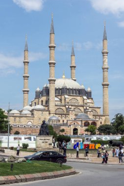 Edirne, Türkiye - 26 Mayıs 2018: Dış görünümü Selimiye cami inşa 1569 ve 1575 arasında şehir, Edirne'Doğu Trakya, Türkiye