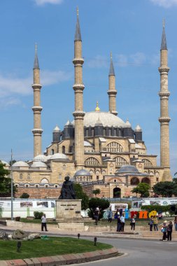 Edirne, Türkiye - 26 Mayıs 2018: Dış görünümü Selimiye cami inşa 1569 ve 1575 arasında şehir, Edirne'Doğu Trakya, Türkiye