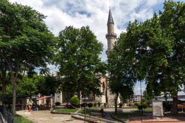 Edirne, Türkiye - 26 Mayıs 2018: Eski Camii Camii Edirne şehri, Doğu Trakya, Türkiye'nin merkezi