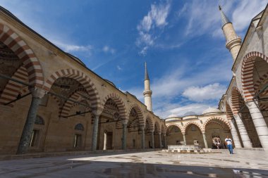 Edirne, Türkiye - 26 Mayıs 2018: Uc Serefeli Camii Edirne şehri, Doğu Trakya, Türkiye'nin Merkez Camii